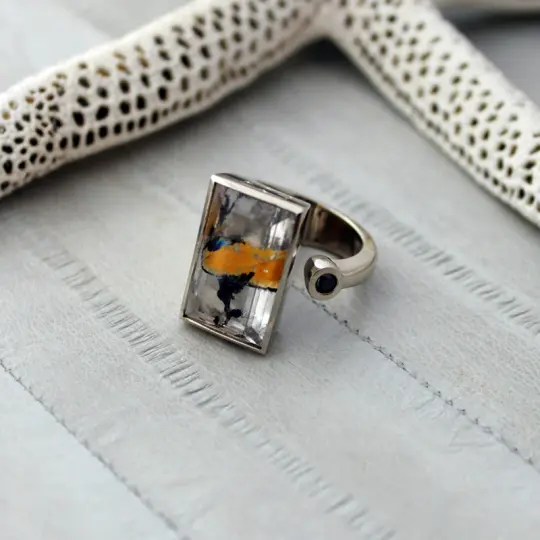 Rutile Rings, 18k Gold