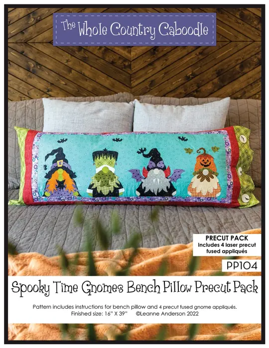 Spooky Time Gnomes Bench Pillow Precut Pack
