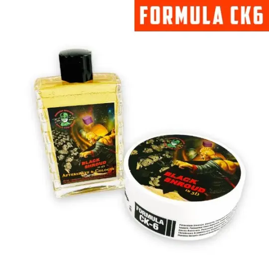 Black Shroud Artisan Shaving Soap & Aftershave Bundle Deal | Ultra Premium CK-6 Formula | Homage To A Classic!