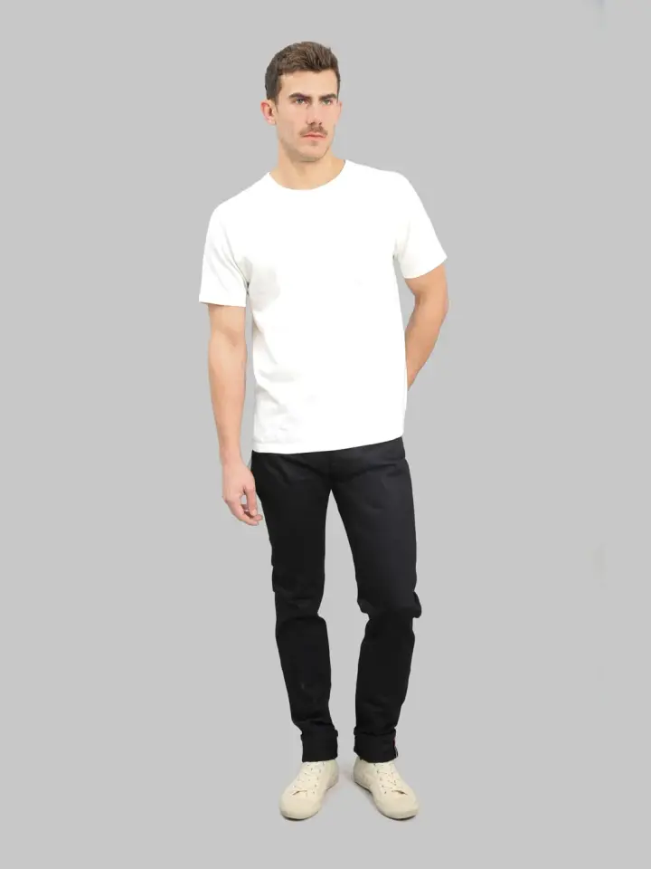 Momotaro Jeans 0405-IBSP 15.7oz Indigo X Black High Tapered Jeans