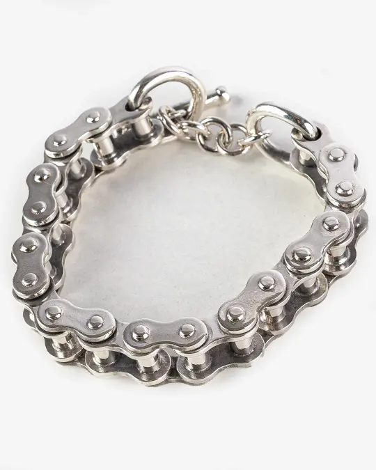 "Motorcycle Chain" Bracelet - Sterling Silver