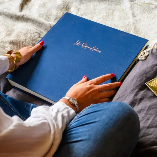 Large Personalised Linen Photo Album