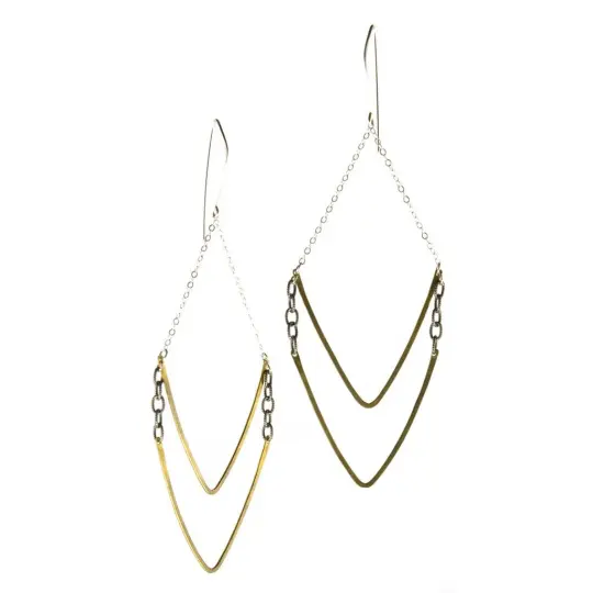 Recast Double V earrings