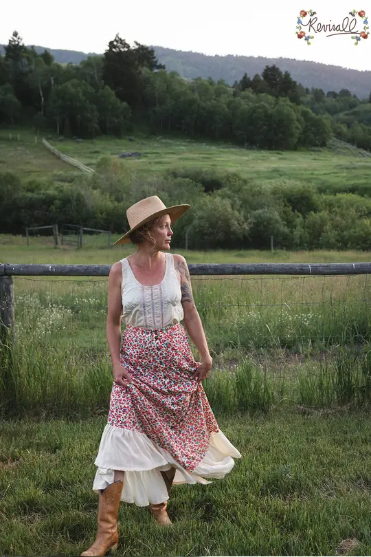 Prairie Skirt in Petal- XL