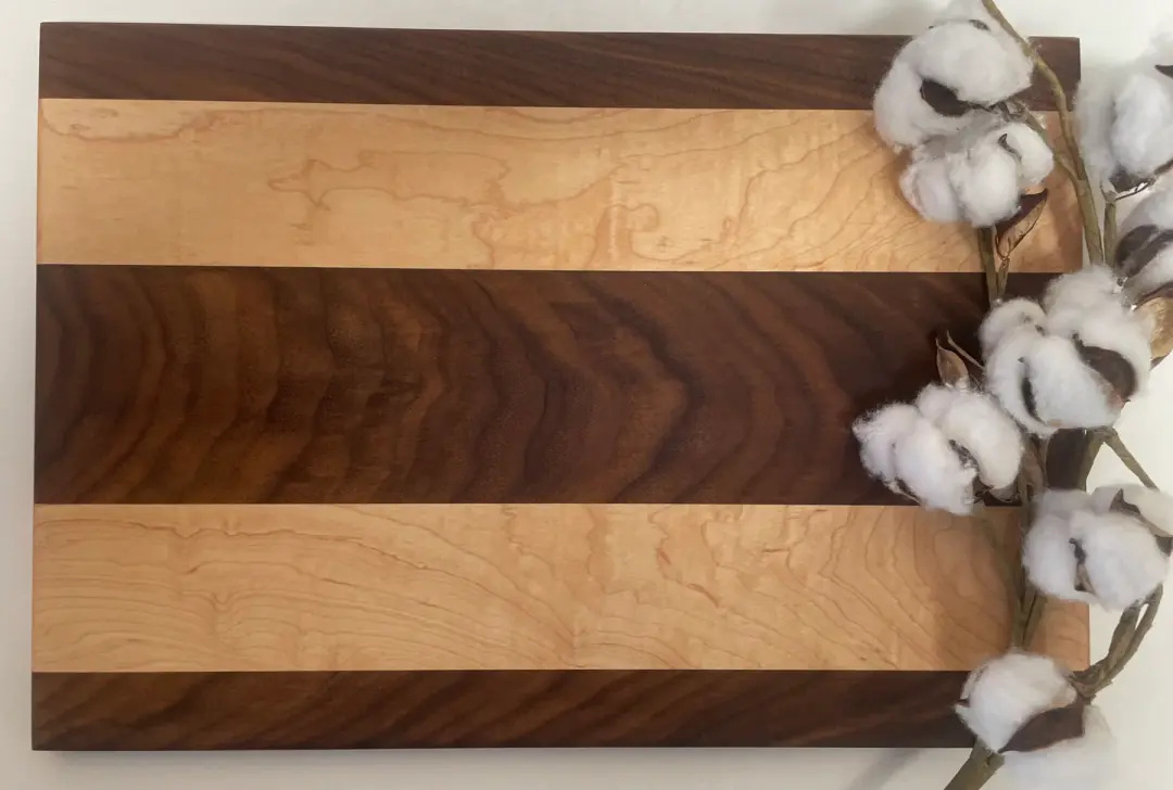 23MB01 - Mixed Walnut & Maple Wide Stripes