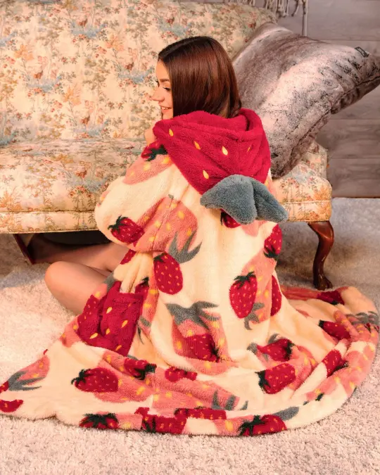 Soft & Cozy Strawberry Robe