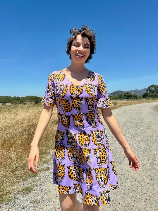 Winona Dress Cheetah Head