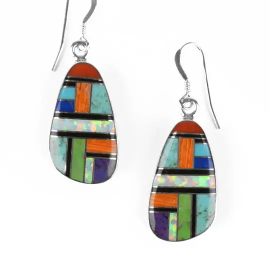Zuni Inlay Earrings