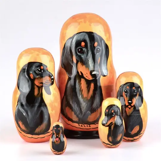Dachshund Russian Stacking Doll