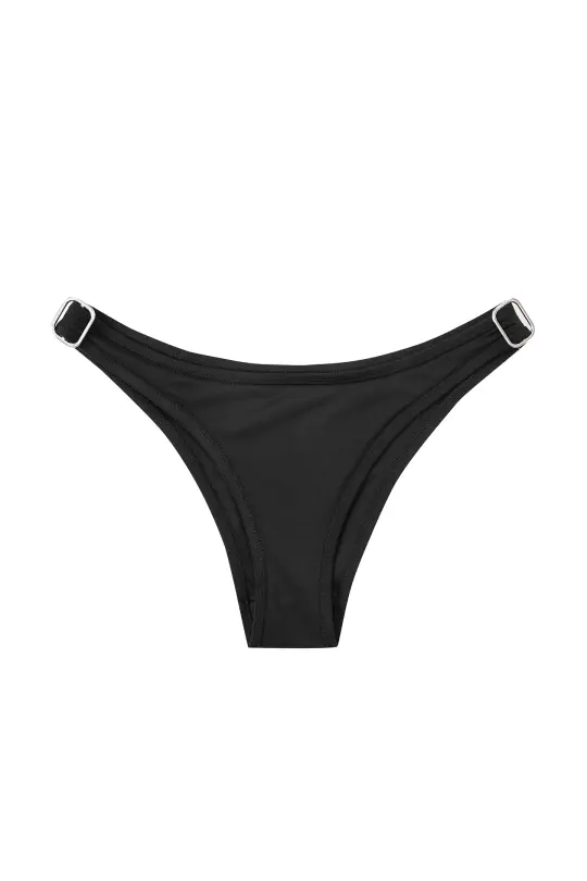 Bra Strap Micro Bikini Bottoms Black