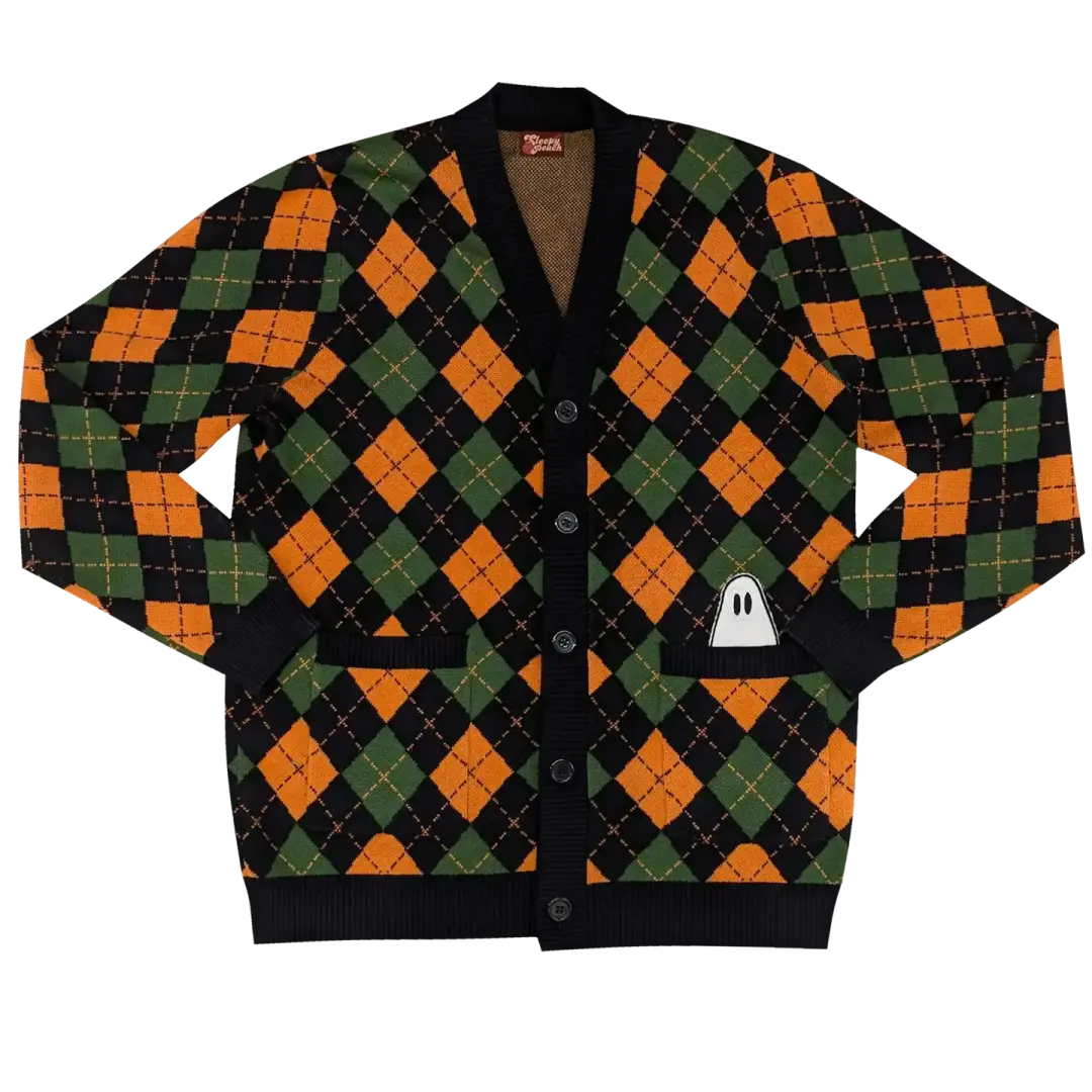 Pocket Ghost Halloween Cardigan