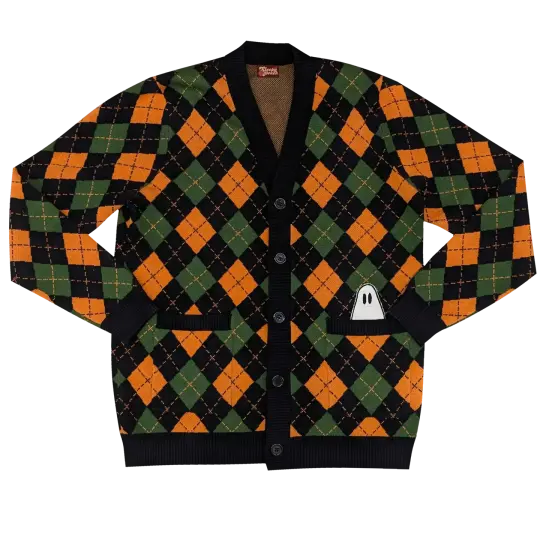 Pocket Ghost Halloween Cardigan