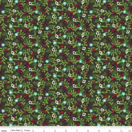 Winter Wonder Floral in Charcoal