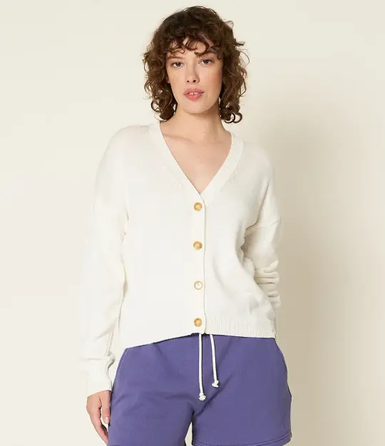 Cropped Cotton-Cashmere Cardigan
