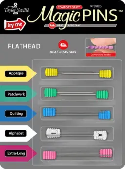 Magic Pins Flathead Sample Card