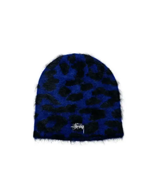 Stüssy Cashmere Leopard Skullcap Royal
