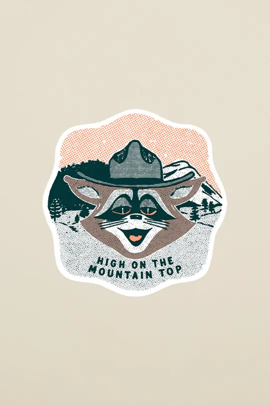 High on the Mountain Top Sticker