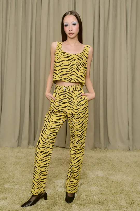 Cotton Trousers Tiger Stripe