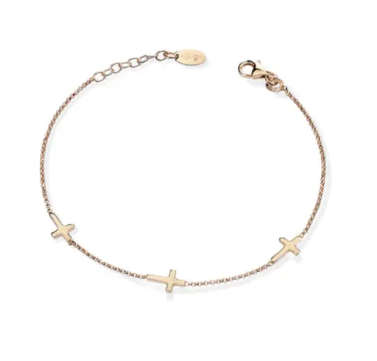 Rose Gold Crosses Bracelet