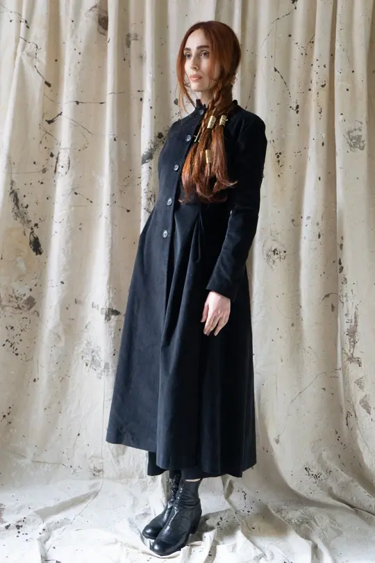 Linnea Coat - Black Velvet