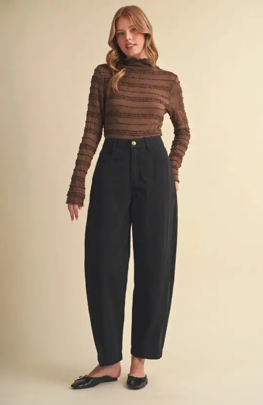 Midnight Black Barrel pants