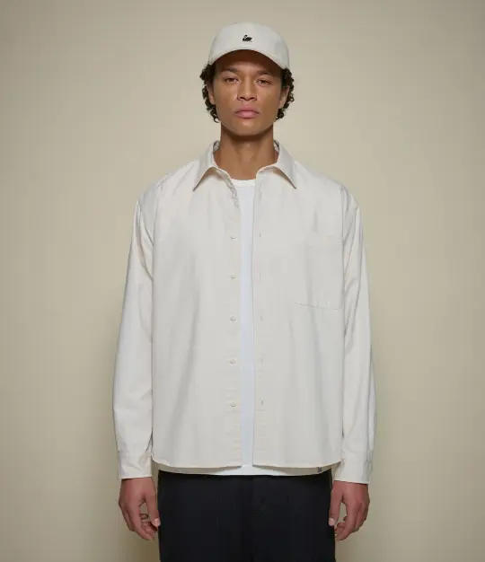 Cotton Herringbone Long Sleeve Shirt