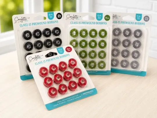 Confetti Cotton-Class 15 Prewound Bobbins