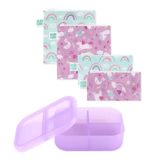 Lunchbox Legends 6-Piece Set: Unicorns Purple Jelly