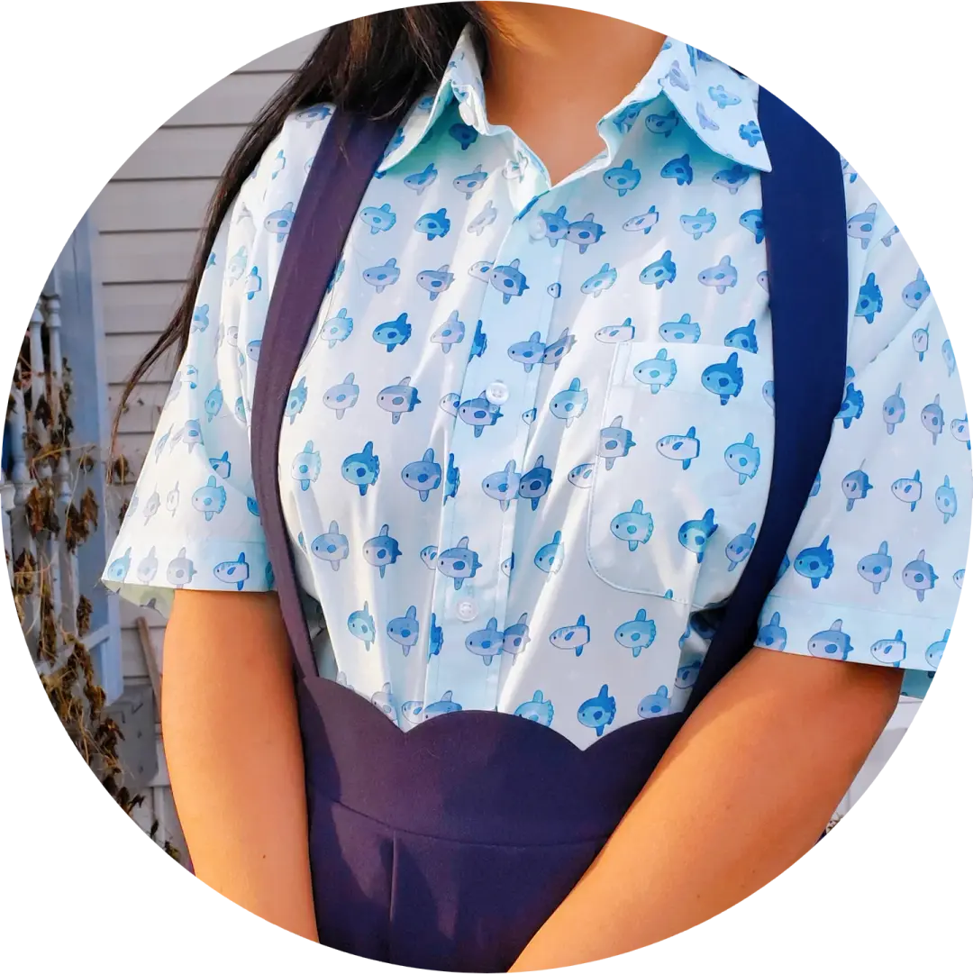 Ocean Sunfish Button-Up Shirt