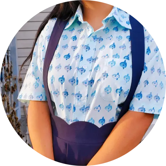 Ocean Sunfish Button-Up Shirt