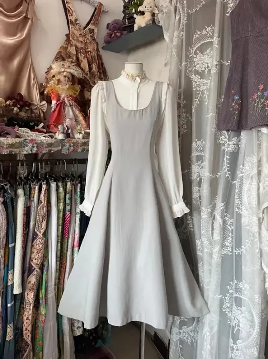 White floral vest camisole camisole fitted A-line long ball gown R7484