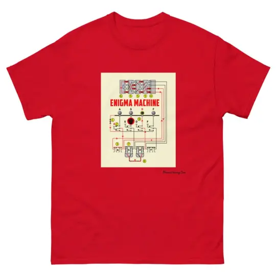Enigma Machine Men's Classic Heavyweight T-Shirt | Available in 3 Sizes!
