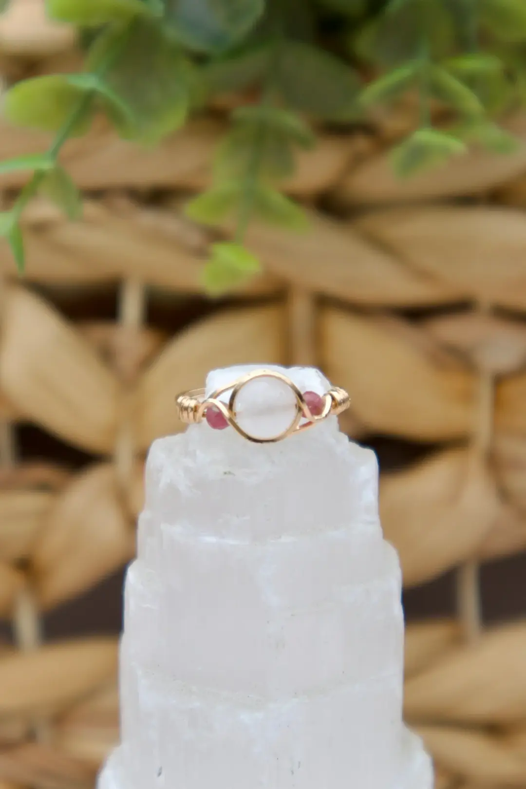 Quartz Tourmaline Ring