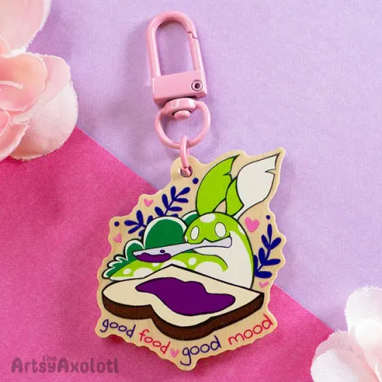 "Good Food Good Mood" Wooden Charm