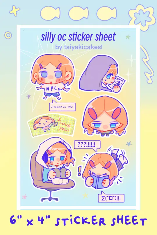 silly oc sticker sheet