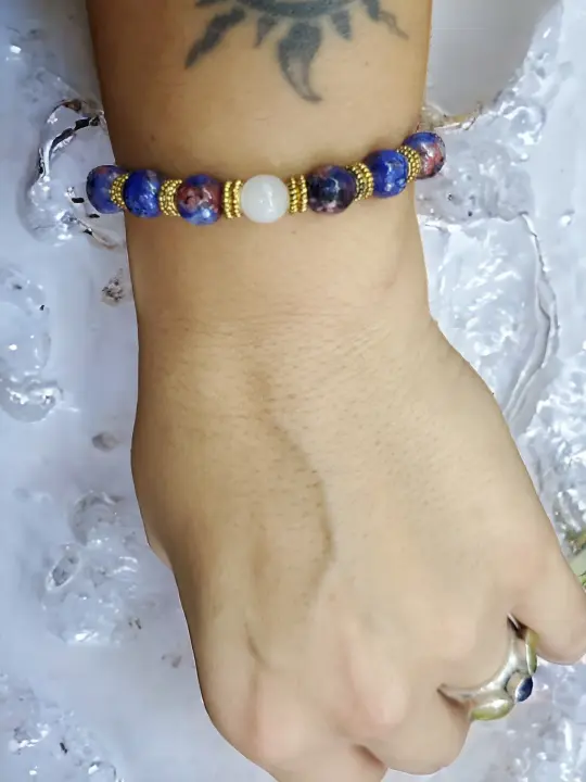 Sodalite with Moonstone Bracelet