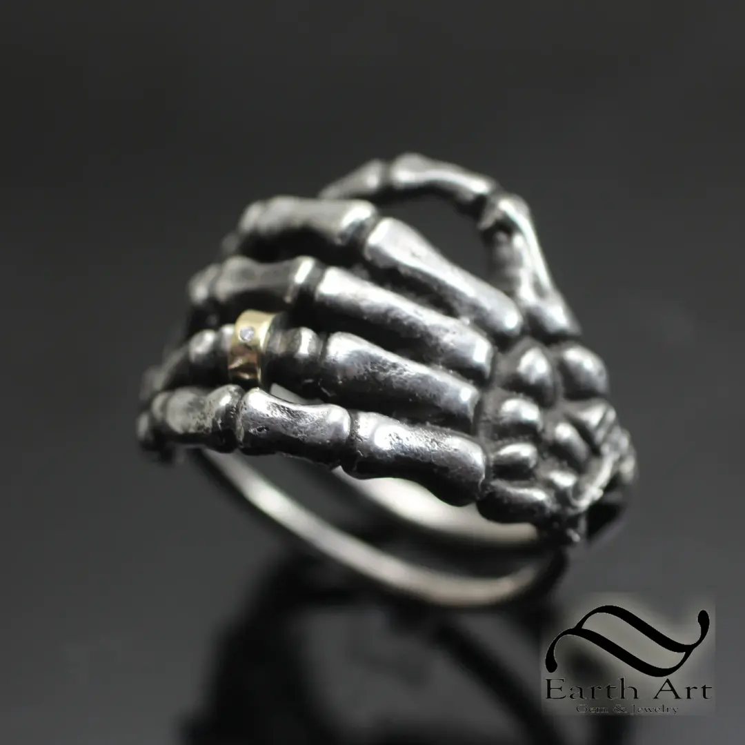 Til' Death - A Sterling Skeleton Hand Ring