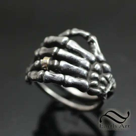 Til' Death - A Sterling Skeleton Hand Ring