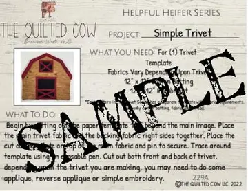 Helpful Heifer Series - Simple Trivet