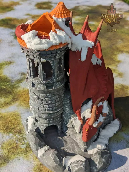 Dragon 3D Printed Dice Tower - Mythic Roll Collection by Unchained Games -  Ascend to New Heights with your Rolls!