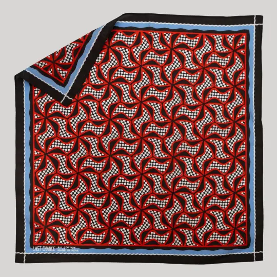Cotton Pinwheel Bandana | Flame