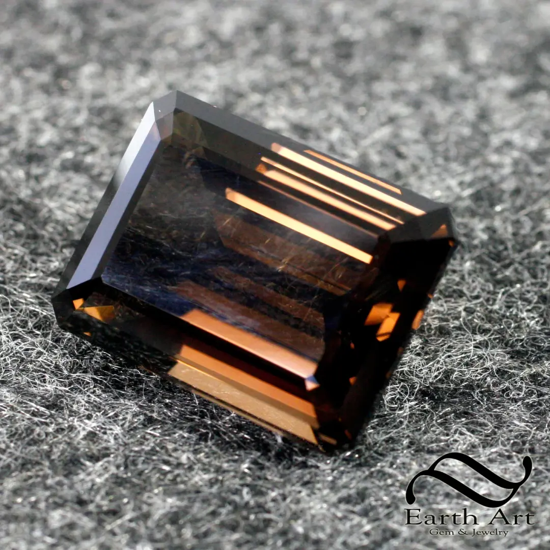 Smoky Quartz - Large 22x16 Emerald Cut natural Smokey quartz