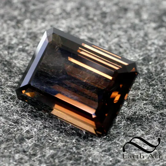 Smoky Quartz - Large 22x16 Emerald Cut natural Smokey quartz