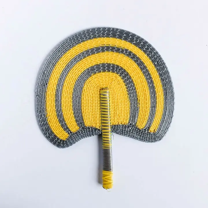 Silver and Yellow Senegal Fan