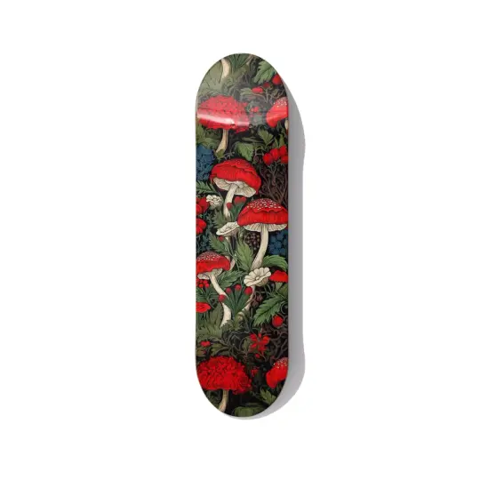 Fly Agaric Mushroom Botanical Skateboard Wall Art