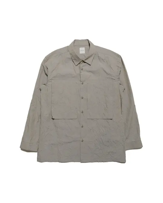 Sage de Cret Cotton Typewriter Work Shirt Grey
