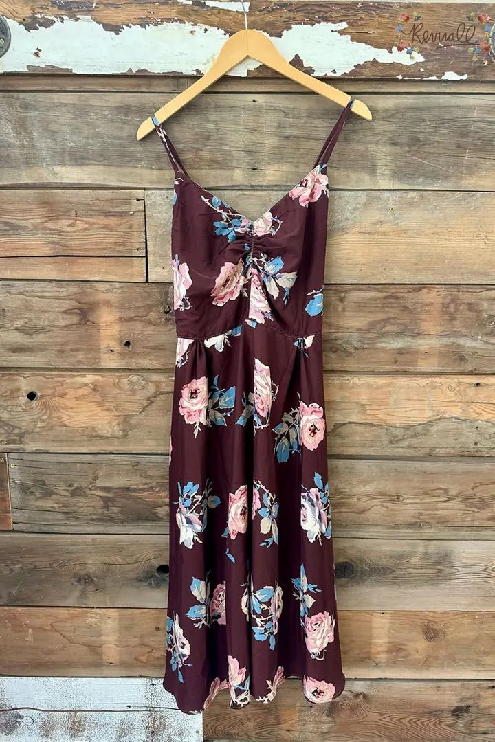 Grace Sundress in Floral Merlot-Large