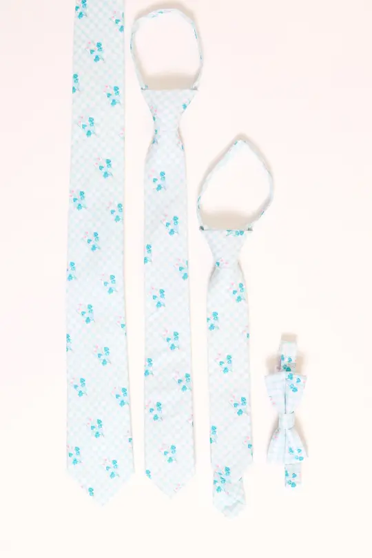 Ties in Bloom Gingham
