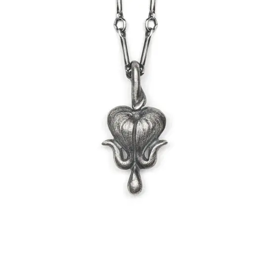 Petite Bleeding Heart. Necklace.