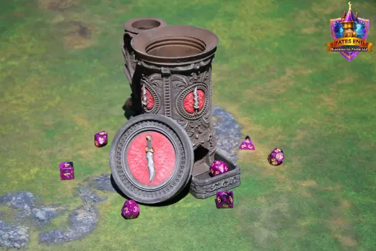 Rogue 3D Printed RPG Dice Tower & Can Holder Combo: Fate's End Collection